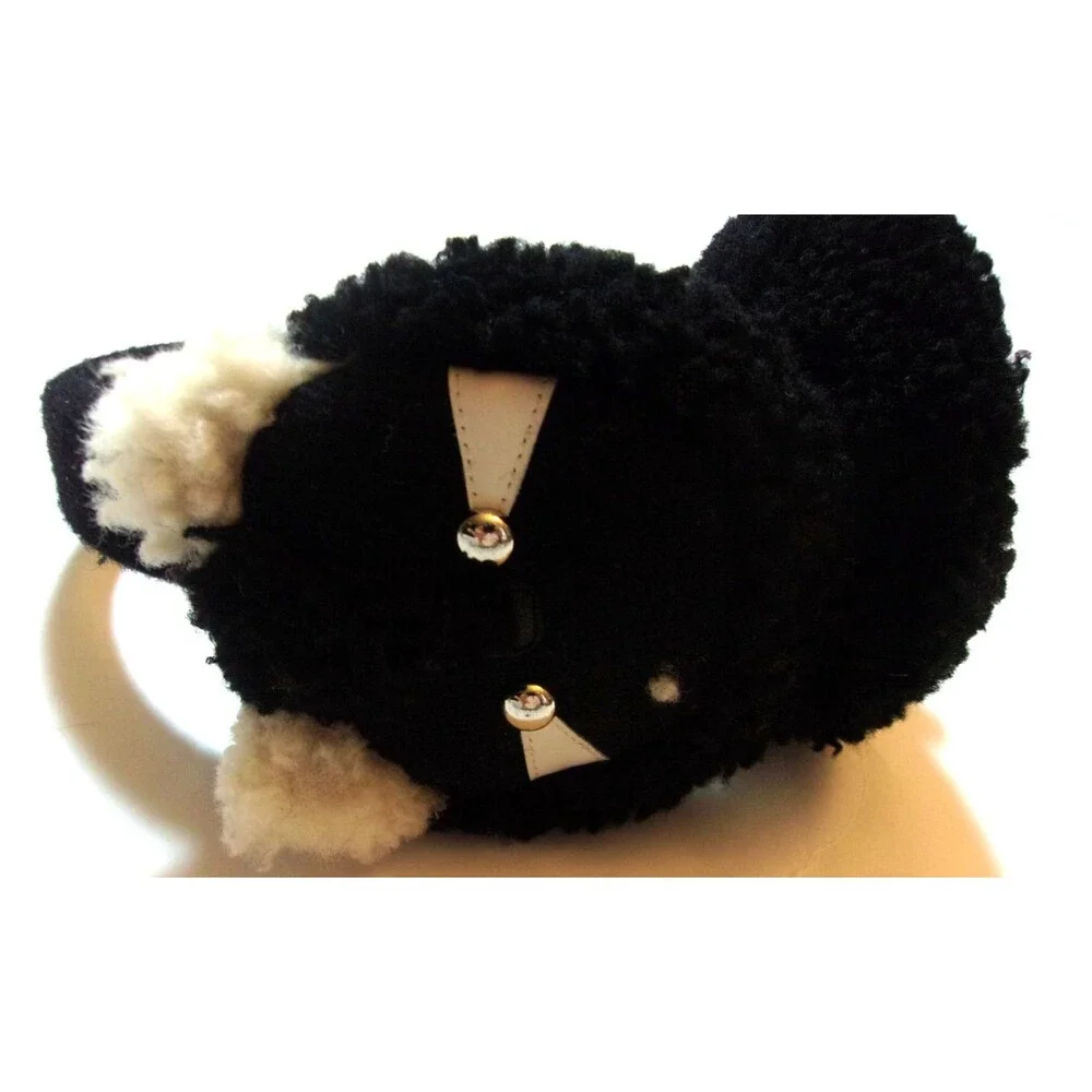 Coach Earmuffs Racoon Wool Shearling Back White OS F77730 Women Girl